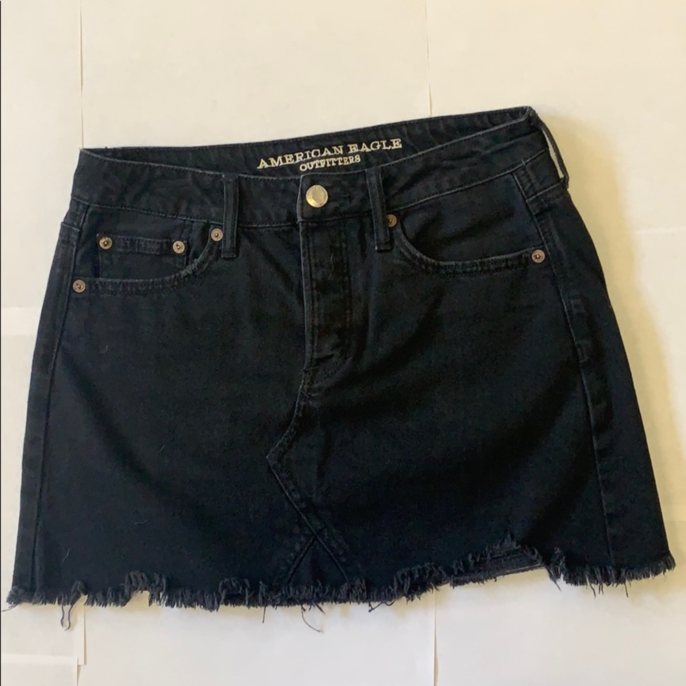 American Eagle Black Denim Skirt